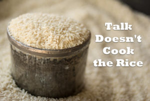 Talk Doesn't Cook the Rice